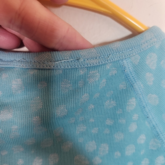 Aybl Evolve Light Aqua Blue Speckled Short Sleeve Crop Top Size Small - Picture 9 of 15